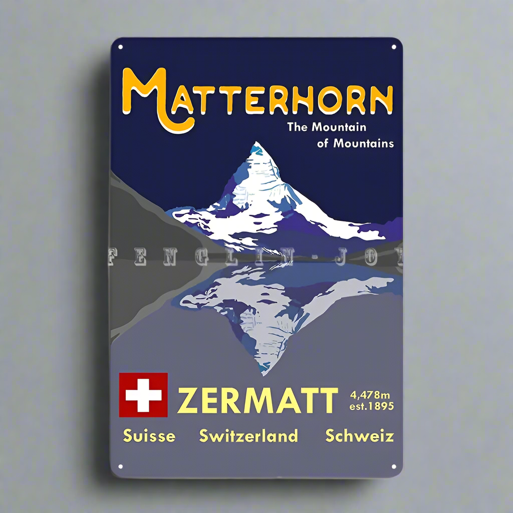 Matterhorn Zermatt Switzerland Metal Sign